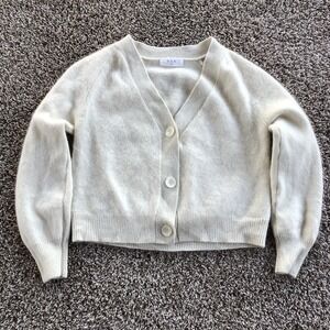 Cozy Neutral V-Neck Cardigan Sweater - Cream